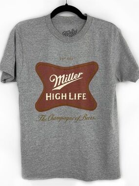 Miller High Life Gray Graphic Tee - The Champagne of Beers